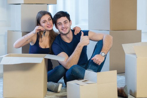 Removal team planning a move in Barbican near central London apartments