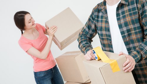 Removal team planning a house move in Barbican near central London apartments