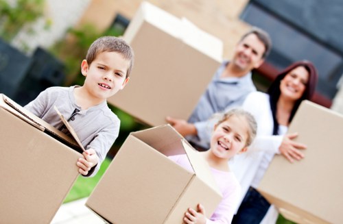 Organised packing materials for fragile belongings in central London