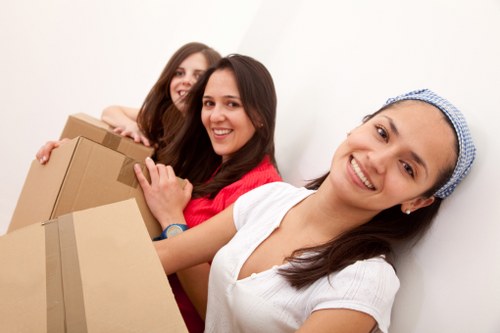 Local removals team handling central London office furniture