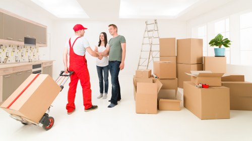 Cubic-yard van loading example for a Barbican flat move