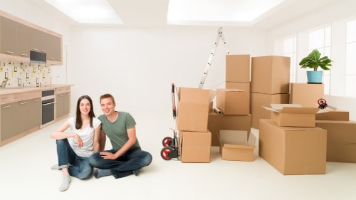 Commercial moving team planning an office relocation in Barbican