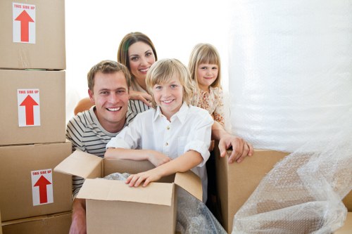 Packing and loading household items for a Barbican relocation