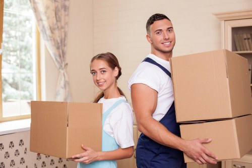 Local moving truck service with secure loading space in Barbican