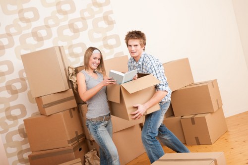 Packing and loading items for a Barbican flat move